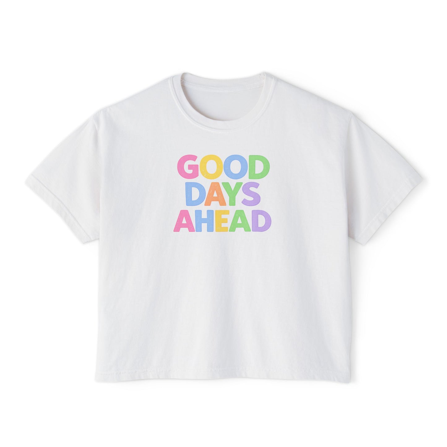 Good Days Ahead Pastel Graphic Tee – Trendy Inspirational T-Shirt, Cute Positive Vibes Shirt, Women’s Boutique Style Tee
