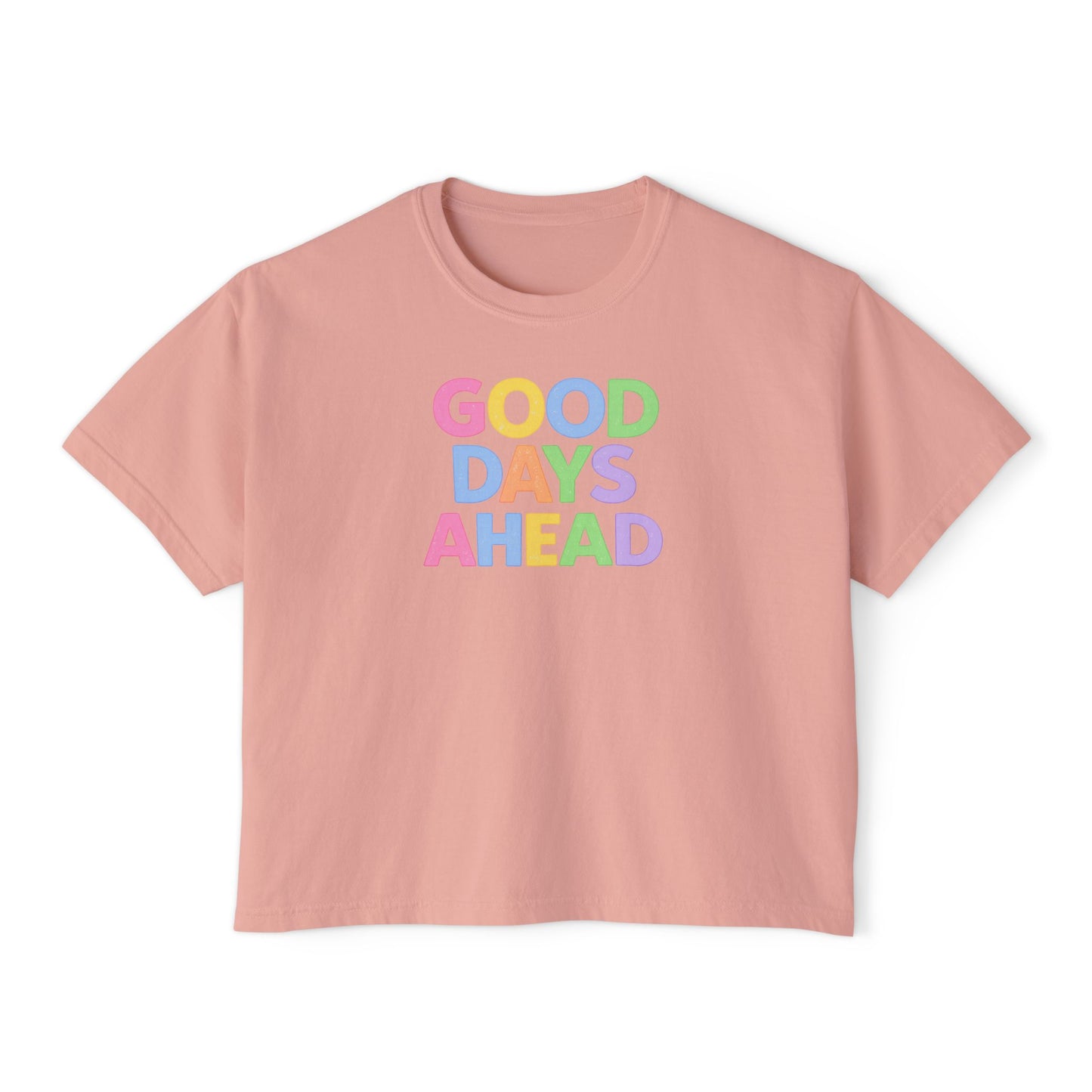 Good Days Ahead Pastel Graphic Tee – Trendy Inspirational T-Shirt, Cute Positive Vibes Shirt, Women’s Boutique Style Tee