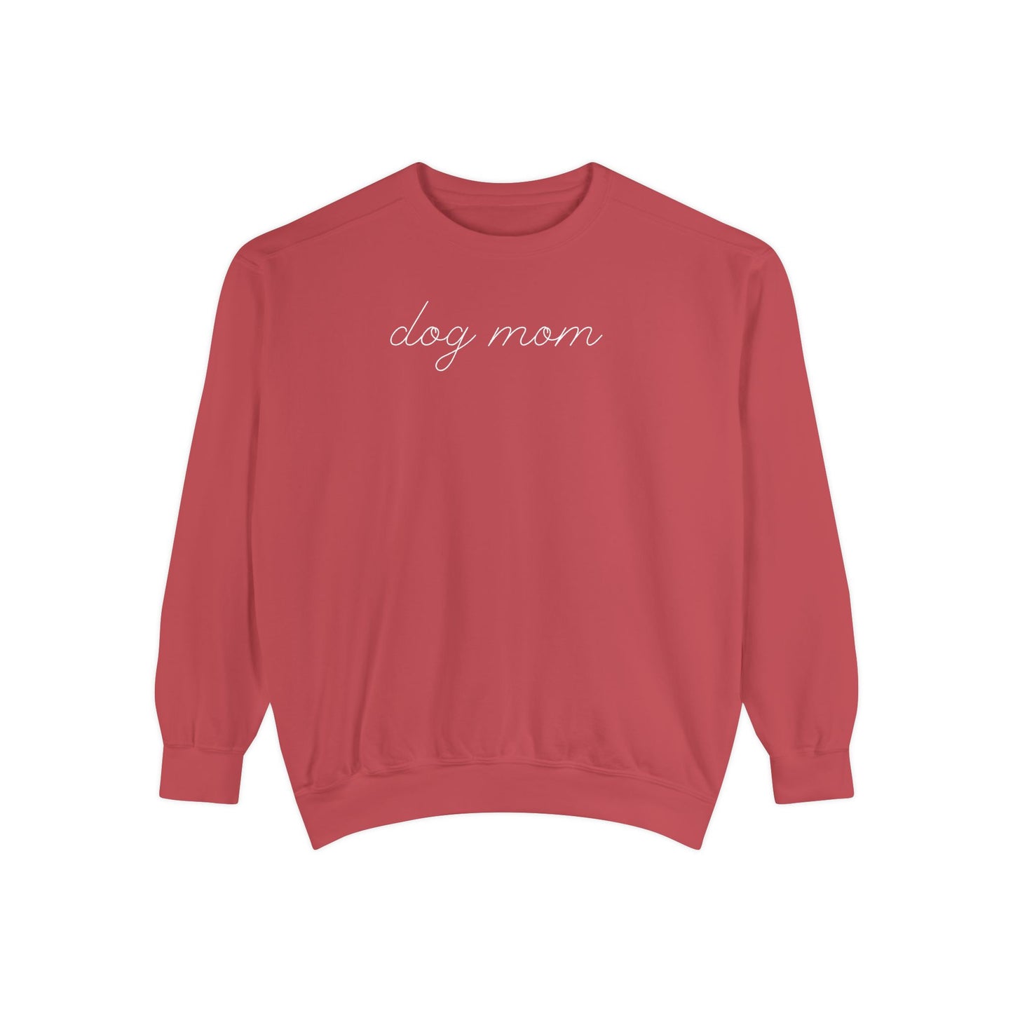 Comfort Colors Dog Mom Sweatshirt | Cute Dog Lover Crewneck | Minimalist Dog Mom Gift | Cozy Puppy Lover Sweatshirt | Pet Mom Aesthetic Pullover