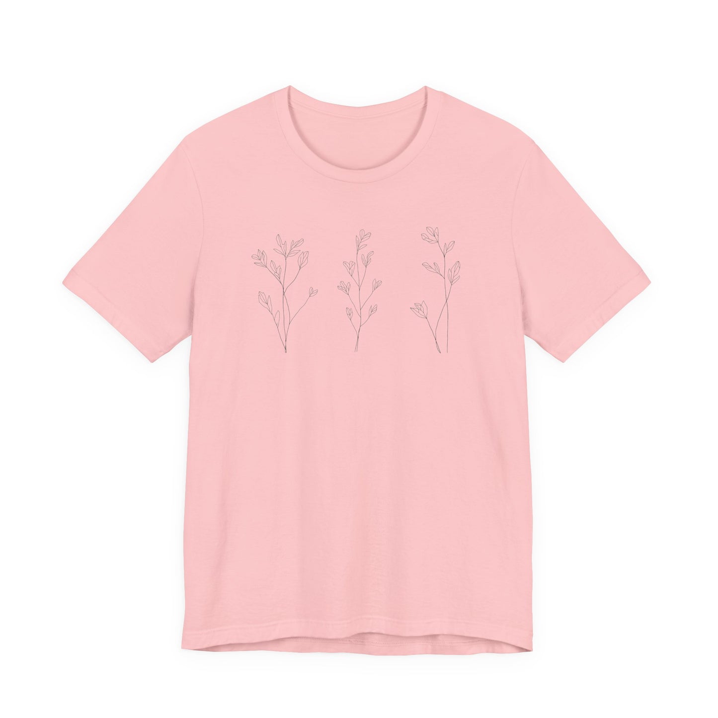 Minimal Floral Lavender T-Shirt | Soft Aesthetic Flower Tee | Cute Spring Graphic Shirt | Feminine Everyday Basic | Gift for Her