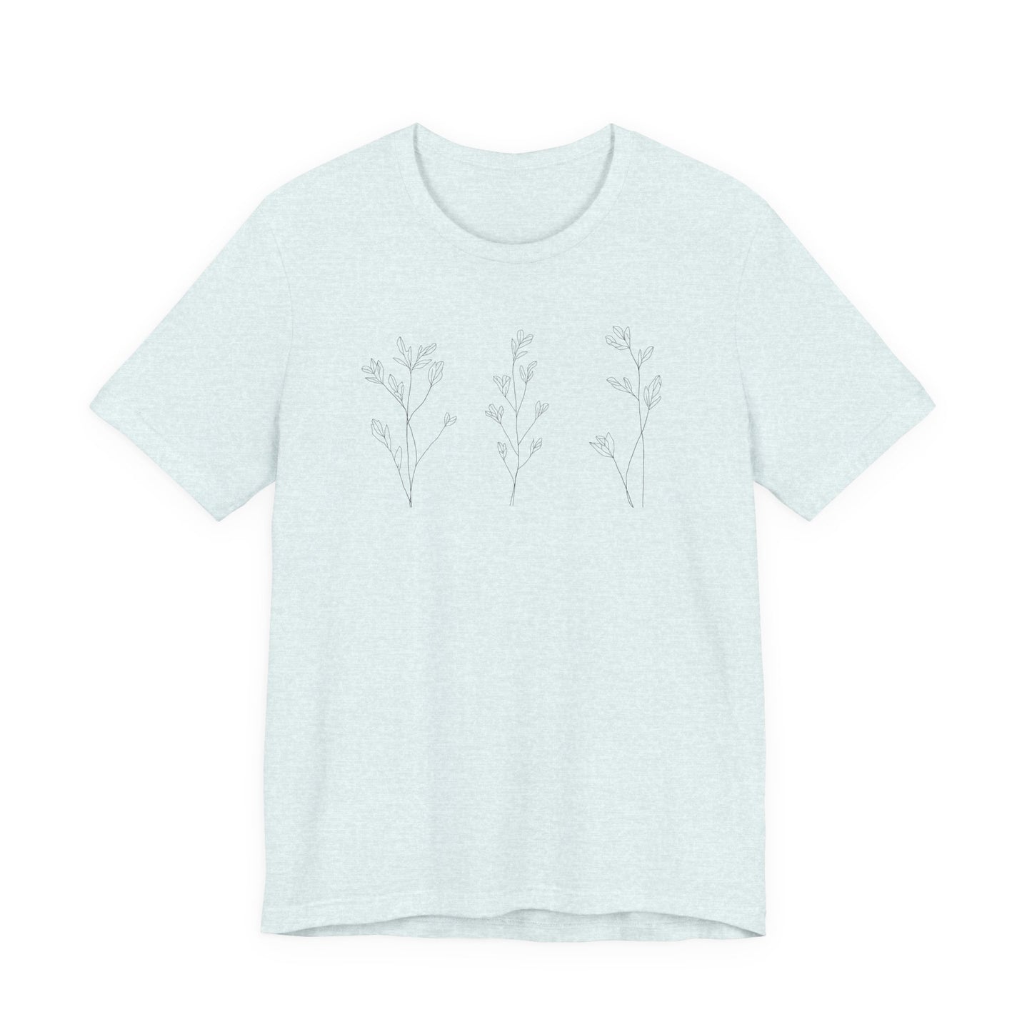 Minimal Floral Lavender T-Shirt | Soft Aesthetic Flower Tee | Cute Spring Graphic Shirt | Feminine Everyday Basic | Gift for Her