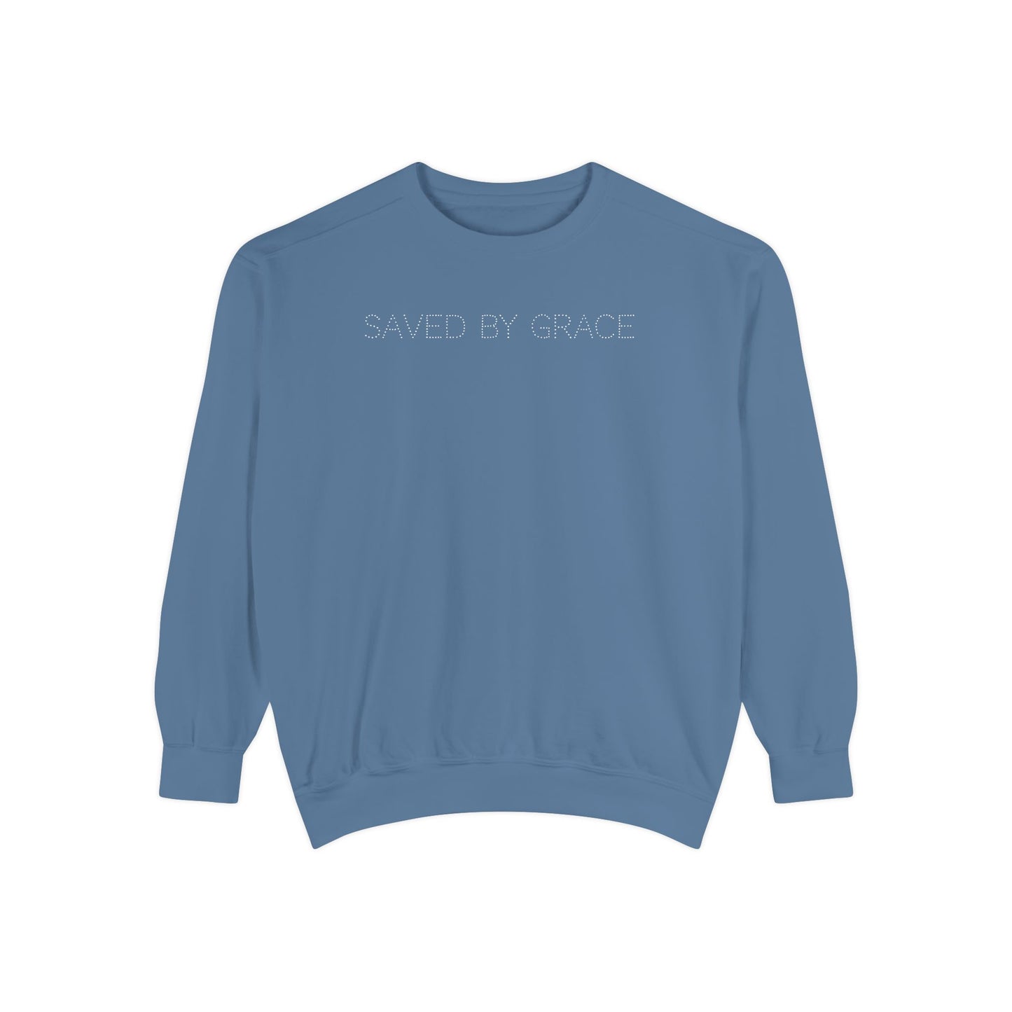 Saved By Grace Christian Sweatshirt | Faith Based Crewneck | Inspirational Christian Apparel | Religious Sweatshirt | Bible Believer Clothing