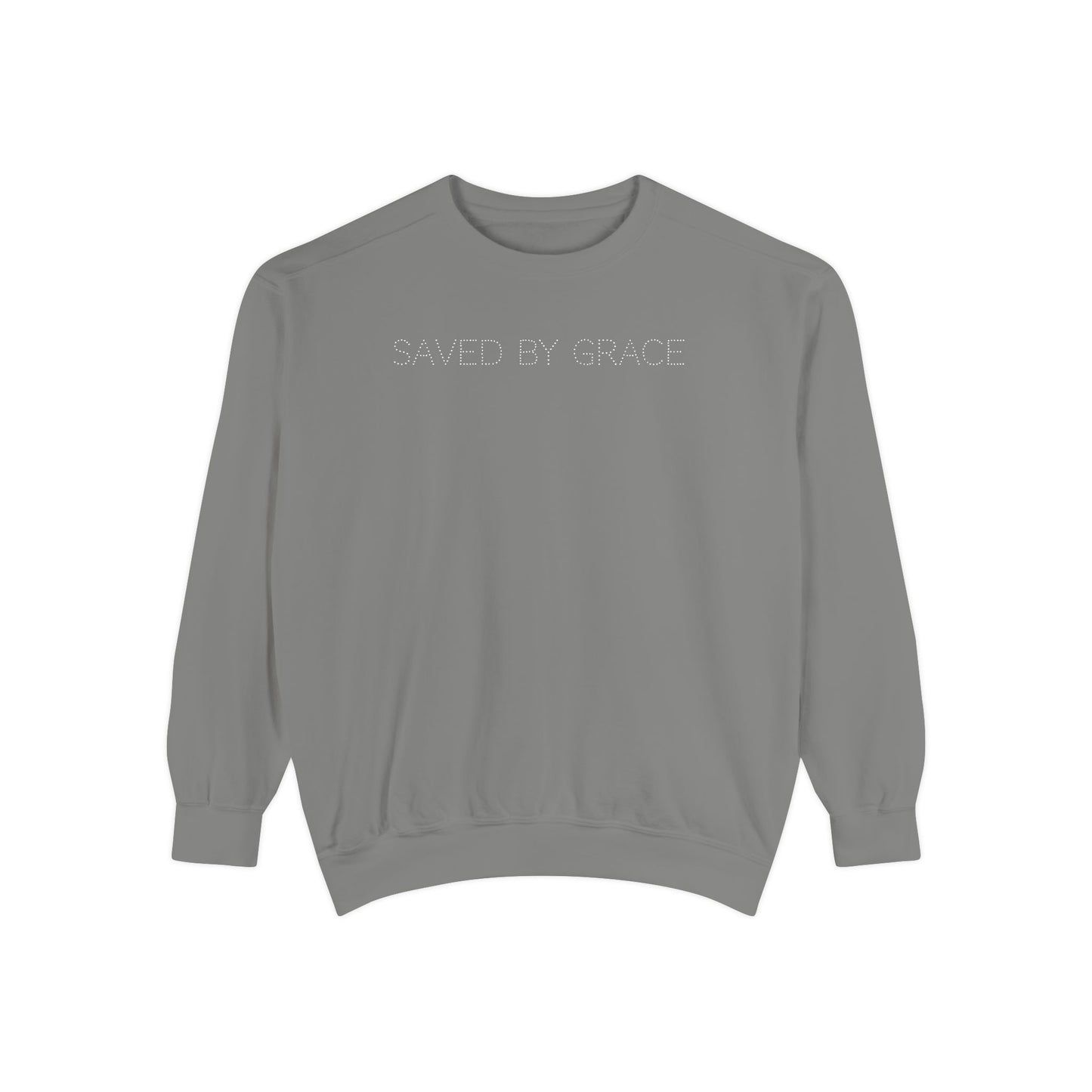 Saved By Grace Christian Sweatshirt | Faith Based Crewneck | Inspirational Christian Apparel | Religious Sweatshirt | Bible Believer Clothing