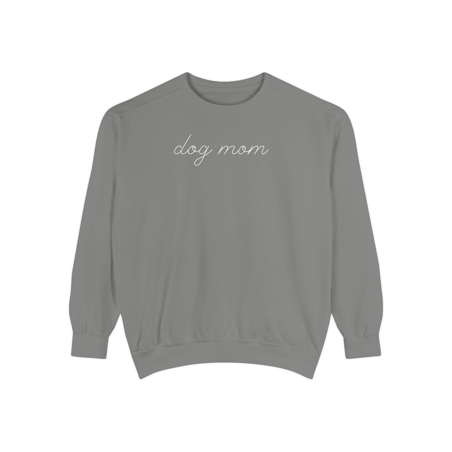 Comfort Colors Dog Mom Sweatshirt | Cute Dog Lover Crewneck | Minimalist Dog Mom Gift | Cozy Puppy Lover Sweatshirt | Pet Mom Aesthetic Pullover