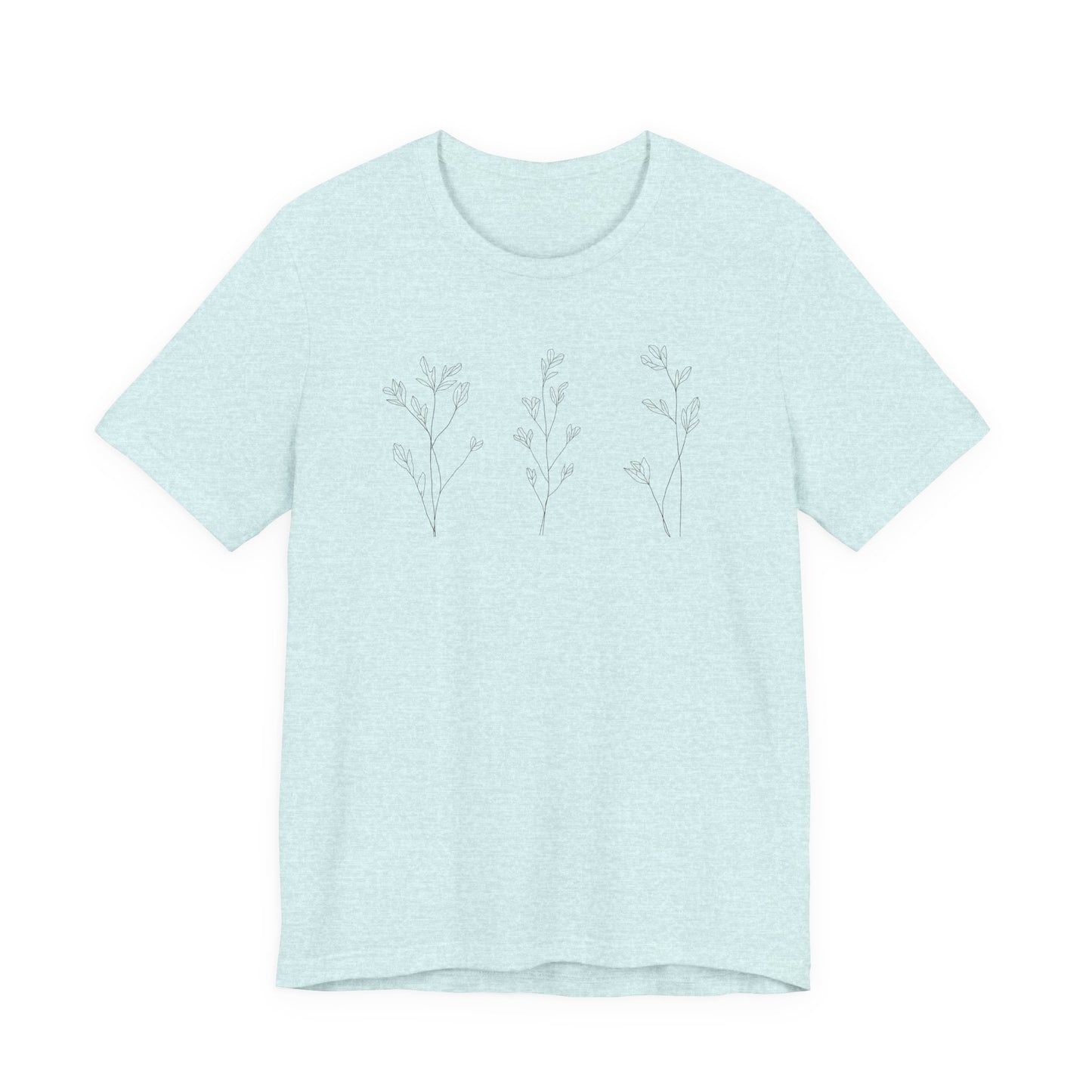 Minimal Floral Lavender T-Shirt | Soft Aesthetic Flower Tee | Cute Spring Graphic Shirt | Feminine Everyday Basic | Gift for Her