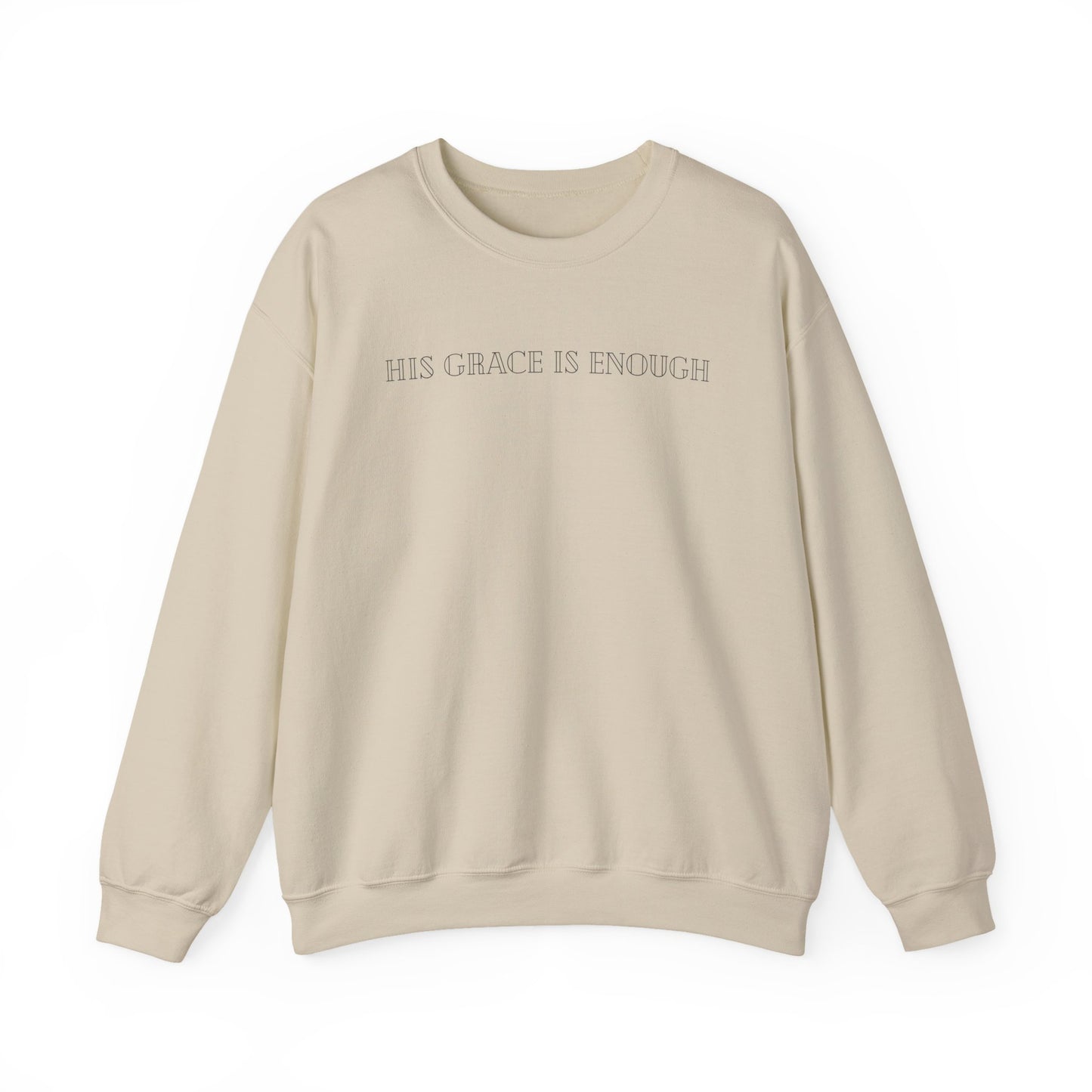 His Grace Is Enough Christian Sweatshirt – Faith Based Crewneck – Minimalist Bible Verse Sweatshirt – Christian Gift for Women