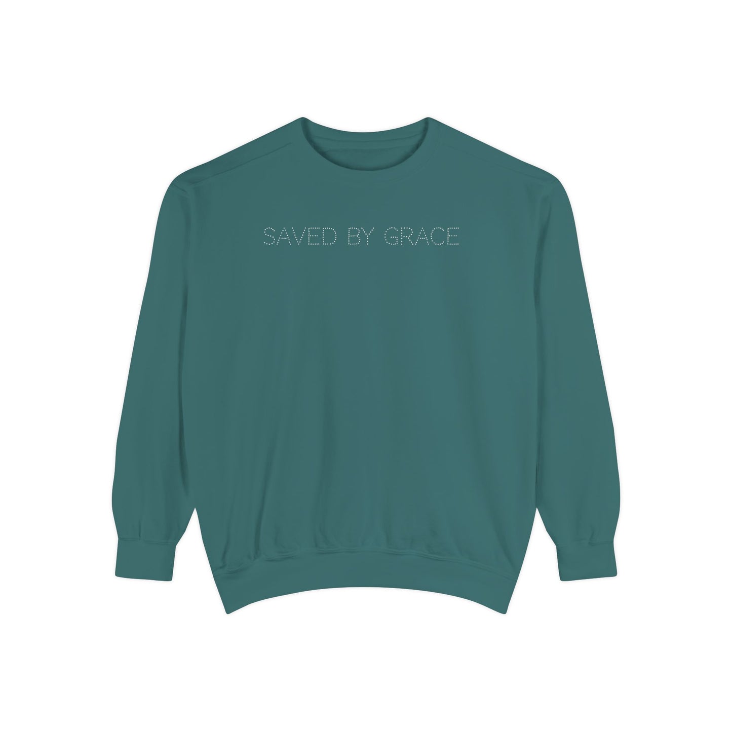 Saved By Grace Christian Sweatshirt | Faith Based Crewneck | Inspirational Christian Apparel | Religious Sweatshirt | Bible Believer Clothing