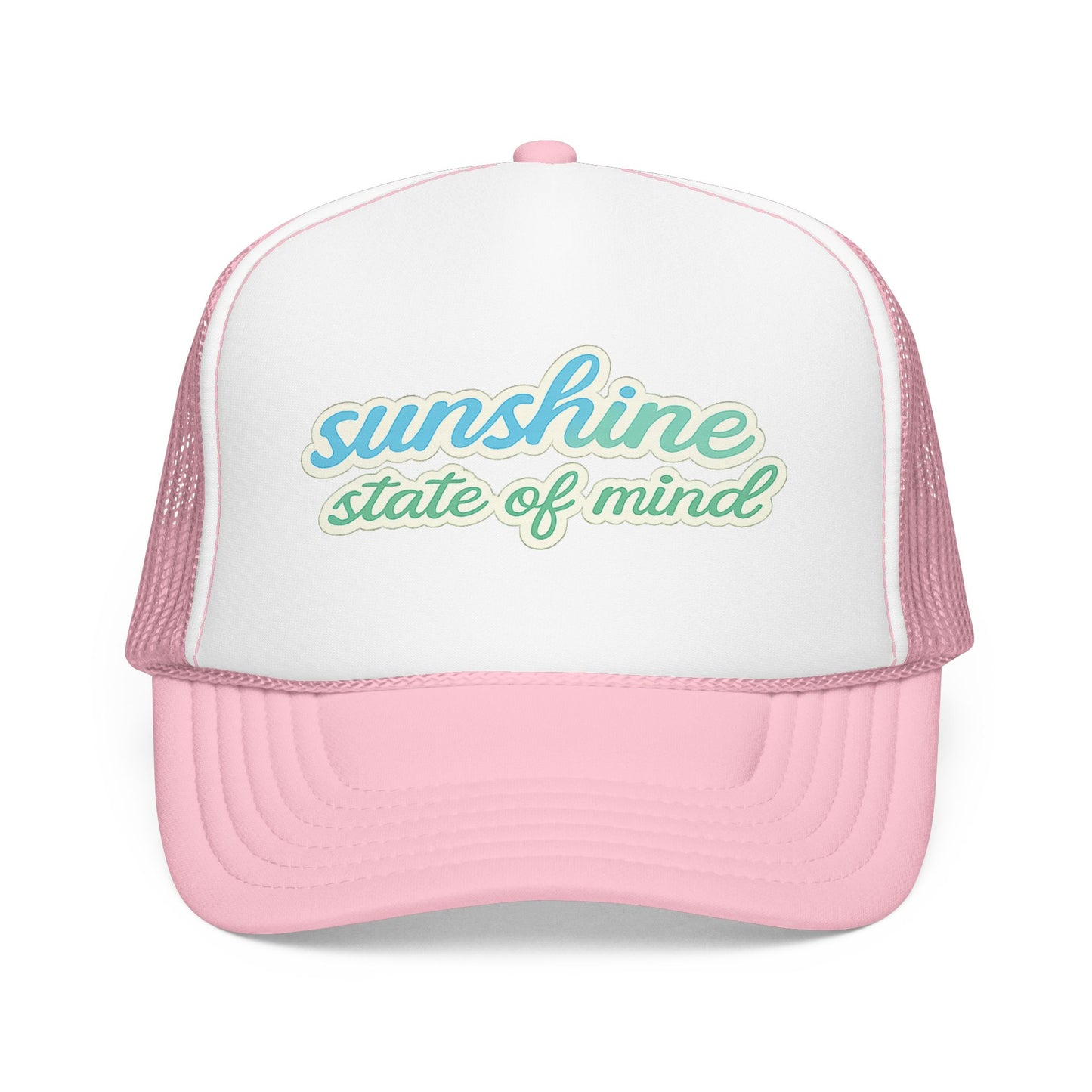 Sunshine State of Mind Trucker Hat | Retro Summer Vibes Hat | Cute Beachy Aesthetic Cap | Trendy Boutique Mesh Snapback