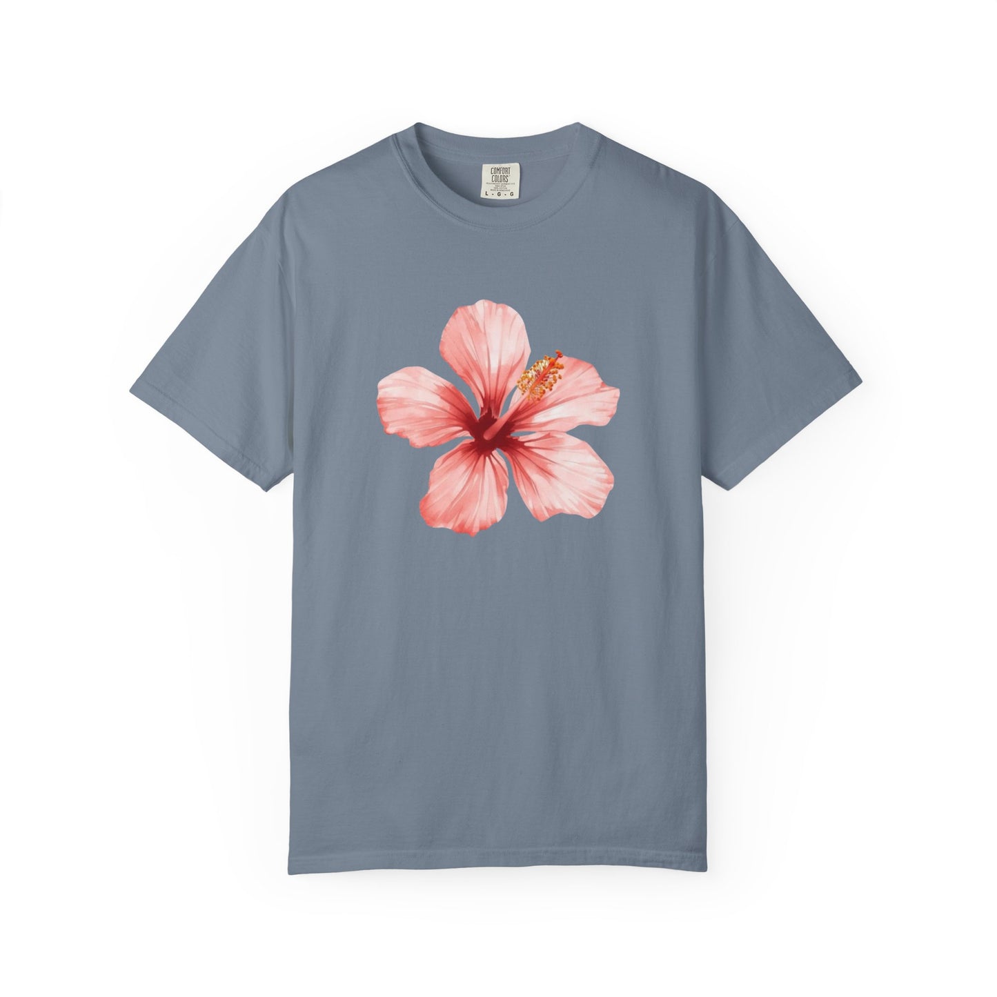 Watercolor Hibiscus Flower T-Shirt | Tropical Floral Tee | Soft Summer Aesthetic Shirt | Feminine Botanical Graphic Tee