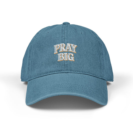 Pray Big Embroidered Hat | Faith-Based Baseball Cap | Christian Aesthetic Dad Hat | Minimalist Neutral Boutique Style Cap