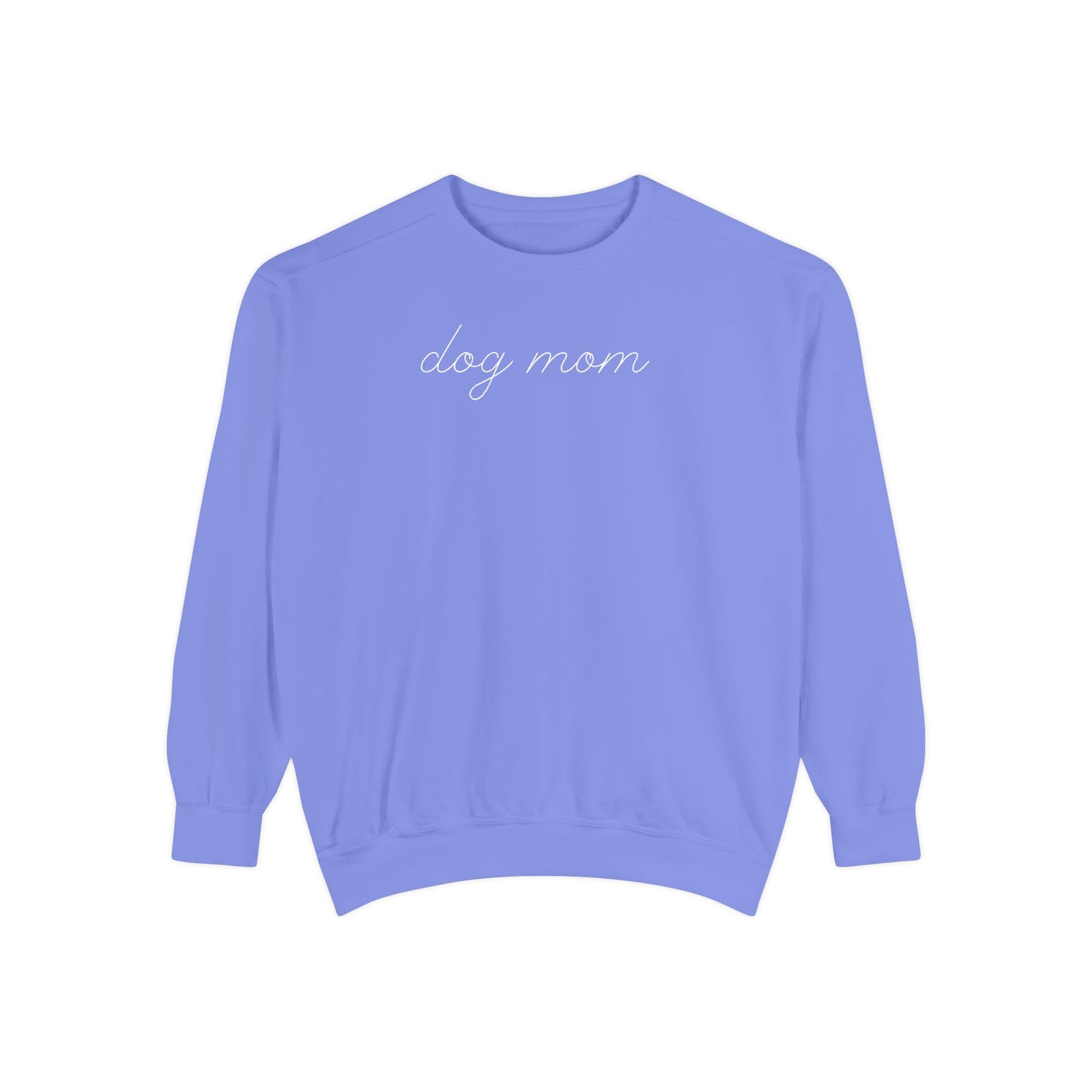 Comfort Colors Dog Mom Sweatshirt | Cute Dog Lover Crewneck | Minimalist Dog Mom Gift | Cozy Puppy Lover Sweatshirt | Pet Mom Aesthetic Pullover