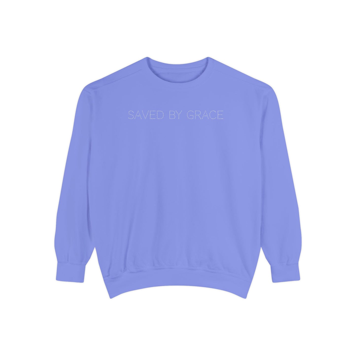 Saved By Grace Christian Sweatshirt | Faith Based Crewneck | Inspirational Christian Apparel | Religious Sweatshirt | Bible Believer Clothing