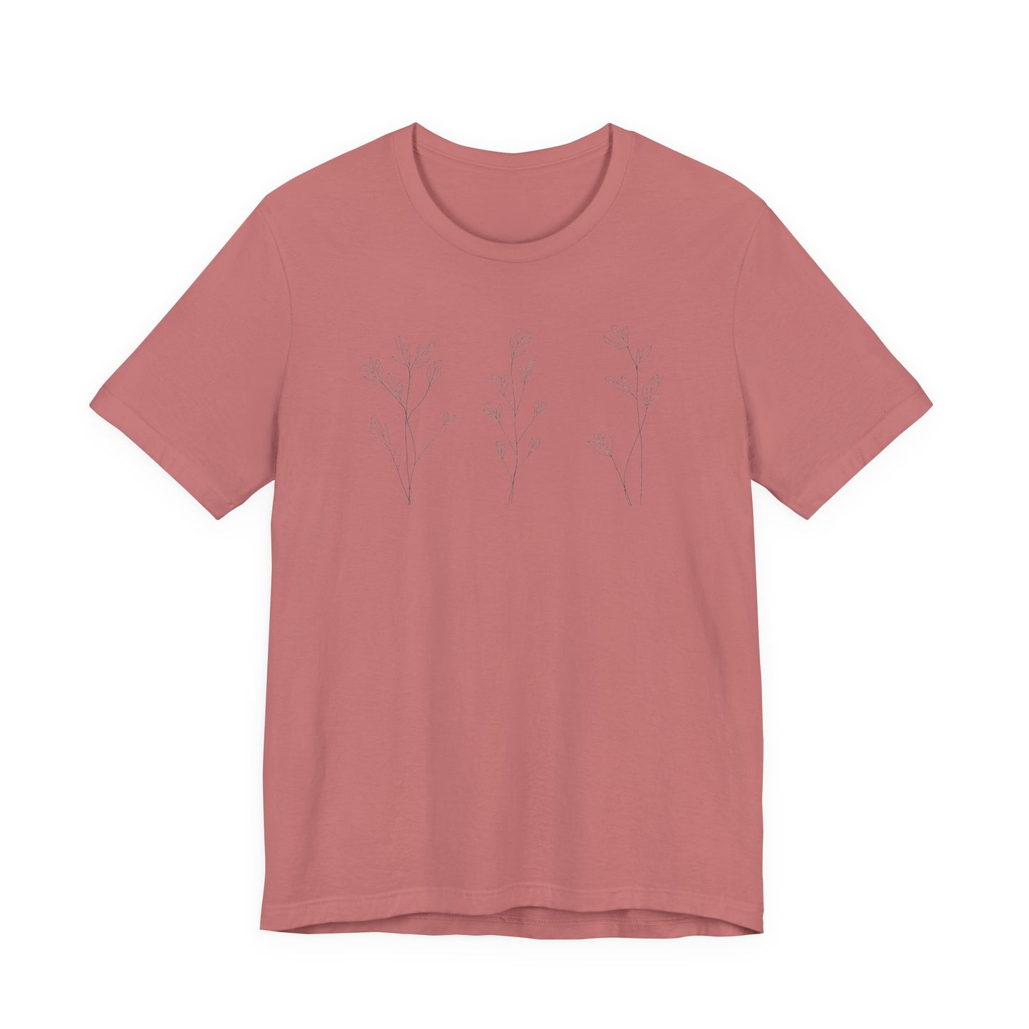 Minimal Floral Lavender T-Shirt | Soft Aesthetic Flower Tee | Cute Spring Graphic Shirt | Feminine Everyday Basic | Gift for Her