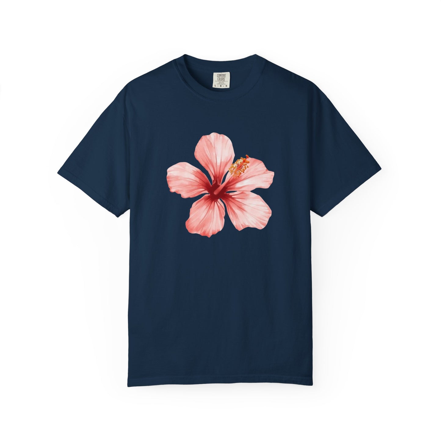 Watercolor Hibiscus Flower T-Shirt | Tropical Floral Tee | Soft Summer Aesthetic Shirt | Feminine Botanical Graphic Tee