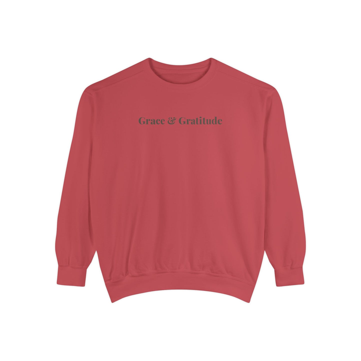 Grace & Gratitude Comfort Colors Sweatshirt | Christian Sweatshirt | Faith Based Crewneck | Inspirational Christian Apparel | Gratitude Aesthetic Sweatshirt