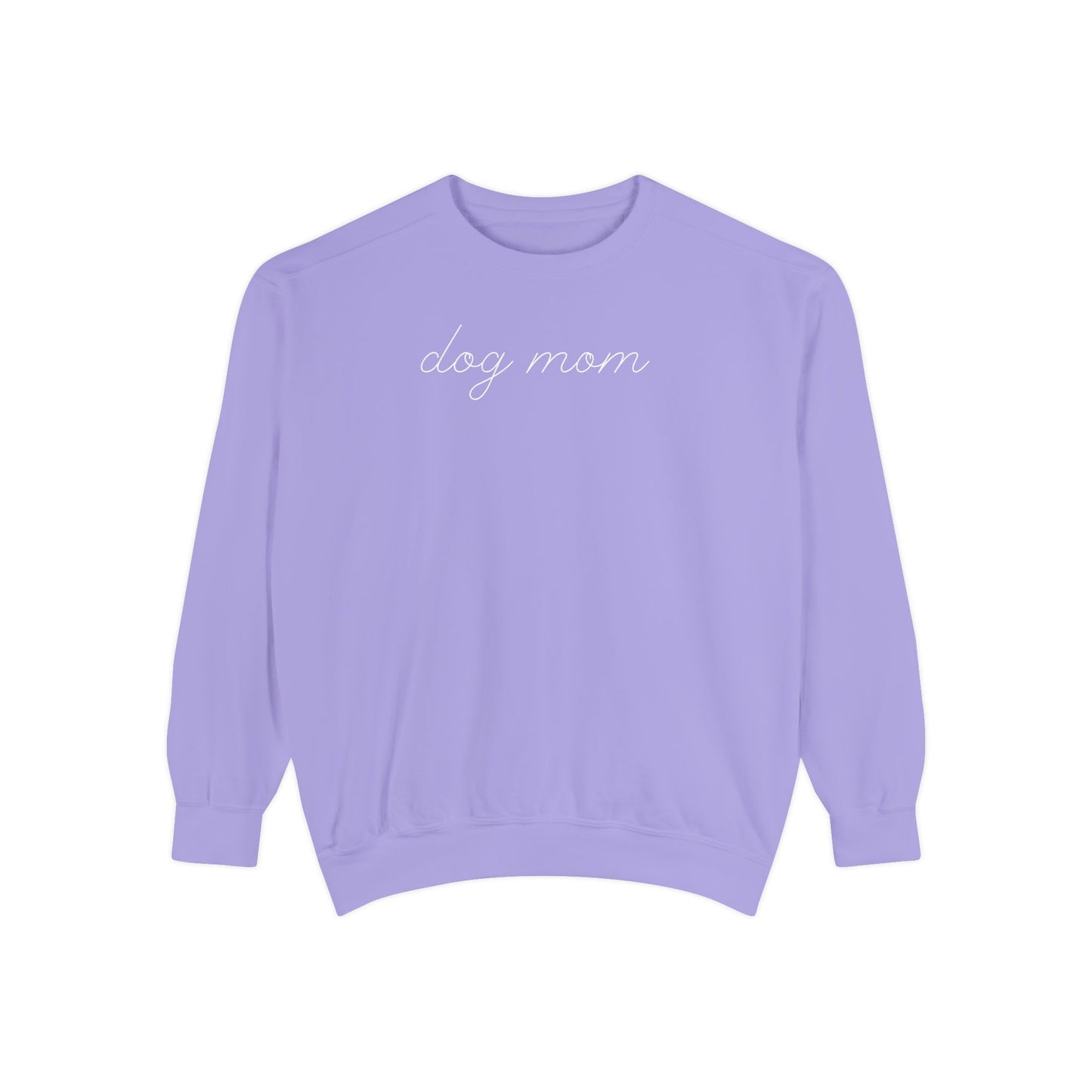 Comfort Colors Dog Mom Sweatshirt | Cute Dog Lover Crewneck | Minimalist Dog Mom Gift | Cozy Puppy Lover Sweatshirt | Pet Mom Aesthetic Pullover