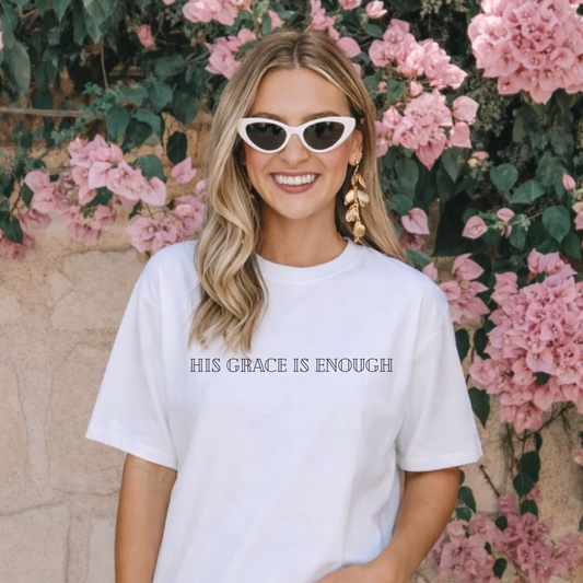 "His Grace Is Enough" Tee - Christian Faith Short Sleeve Shirt