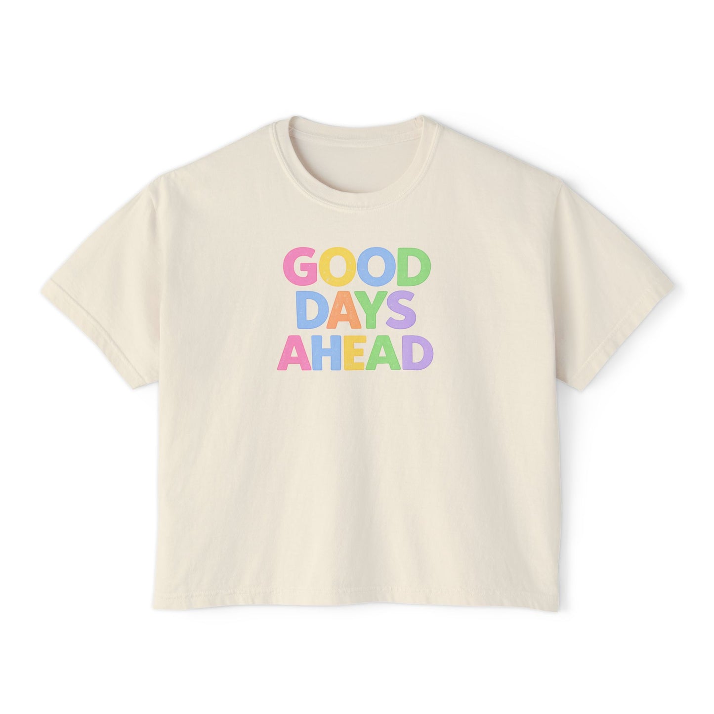 Good Days Ahead Pastel Graphic Tee – Trendy Inspirational T-Shirt, Cute Positive Vibes Shirt, Women’s Boutique Style Tee