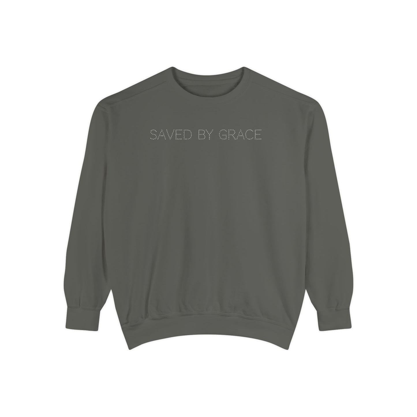 Saved By Grace Christian Sweatshirt | Faith Based Crewneck | Inspirational Christian Apparel | Religious Sweatshirt | Bible Believer Clothing