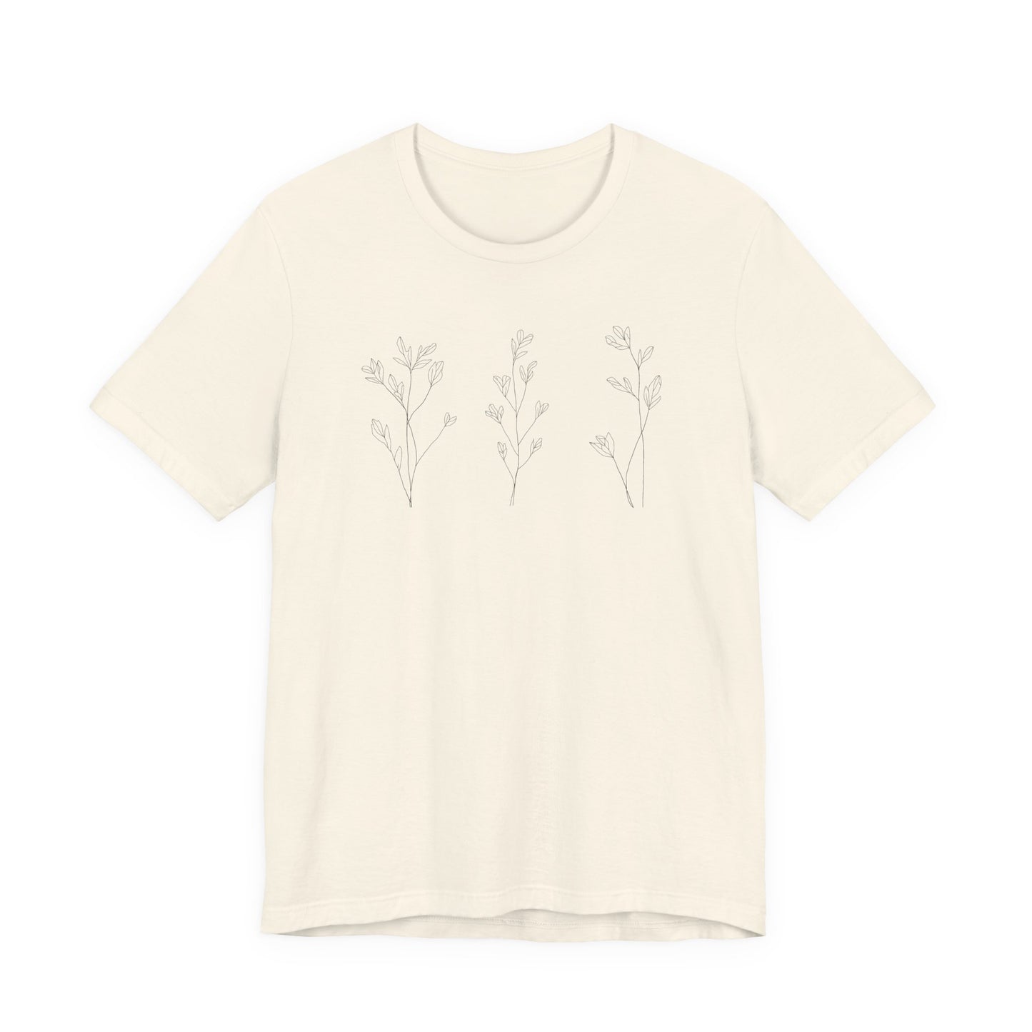 Minimal Floral Lavender T-Shirt | Soft Aesthetic Flower Tee | Cute Spring Graphic Shirt | Feminine Everyday Basic | Gift for Her