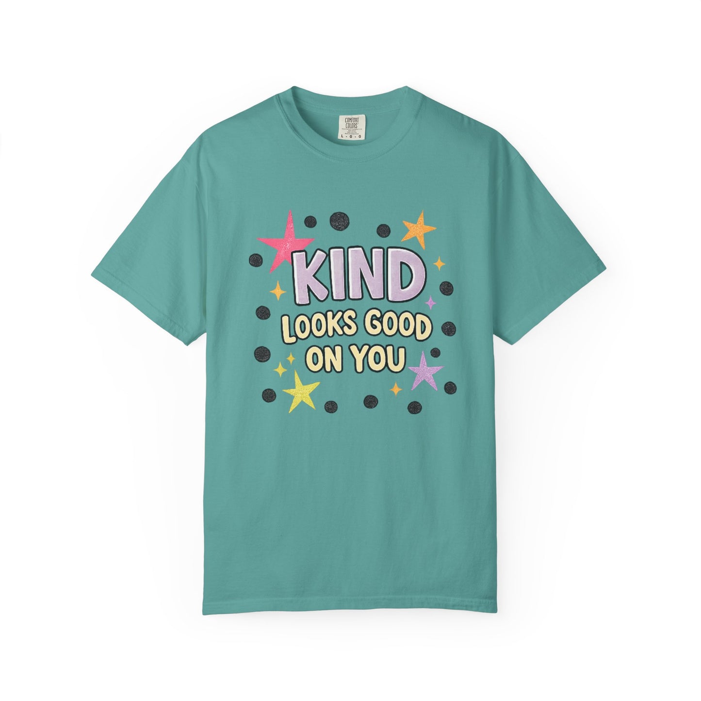 Kind Looks Good On You T-Shirt, Retro Kindness Tee, Cute Graphic Tee, Boutique Style Shirt, Inspirational Shirt, Comfort Colors Tee