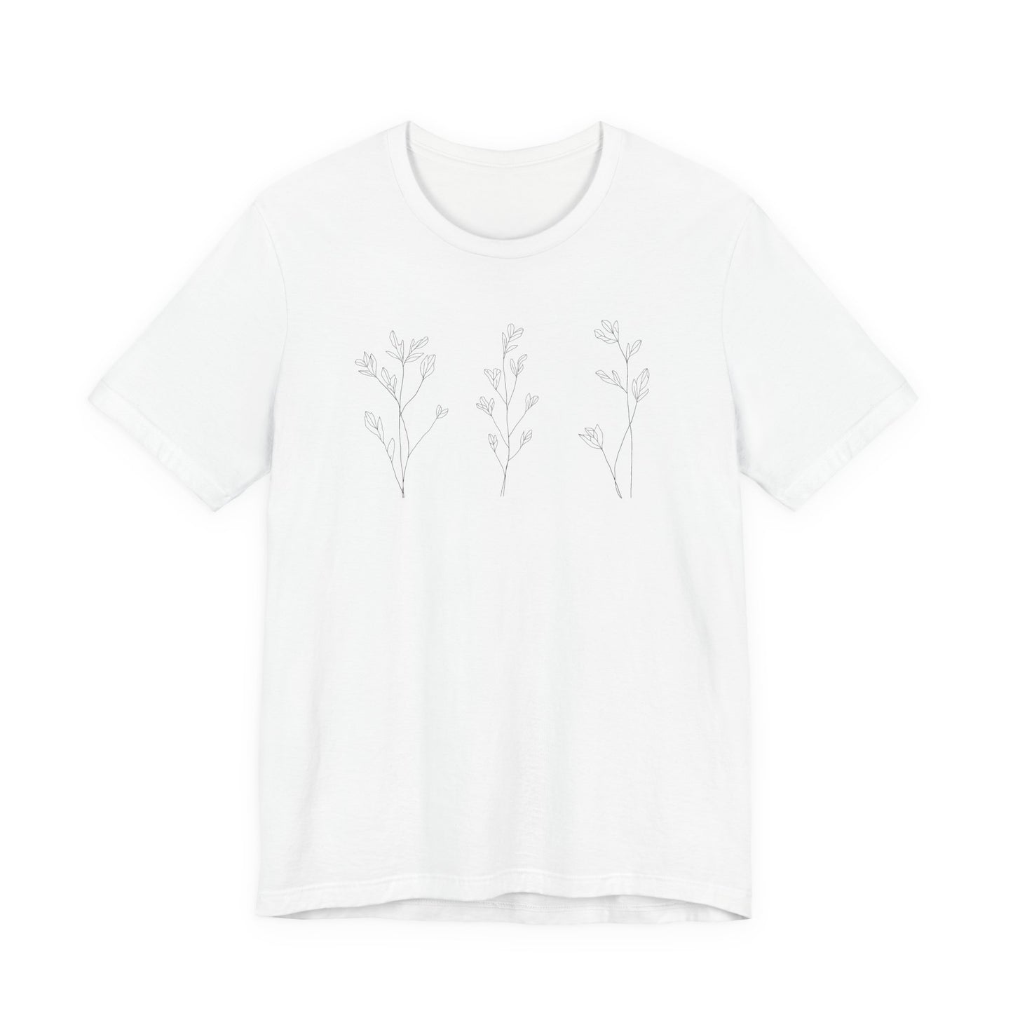 Minimal Floral Lavender T-Shirt | Soft Aesthetic Flower Tee | Cute Spring Graphic Shirt | Feminine Everyday Basic | Gift for Her