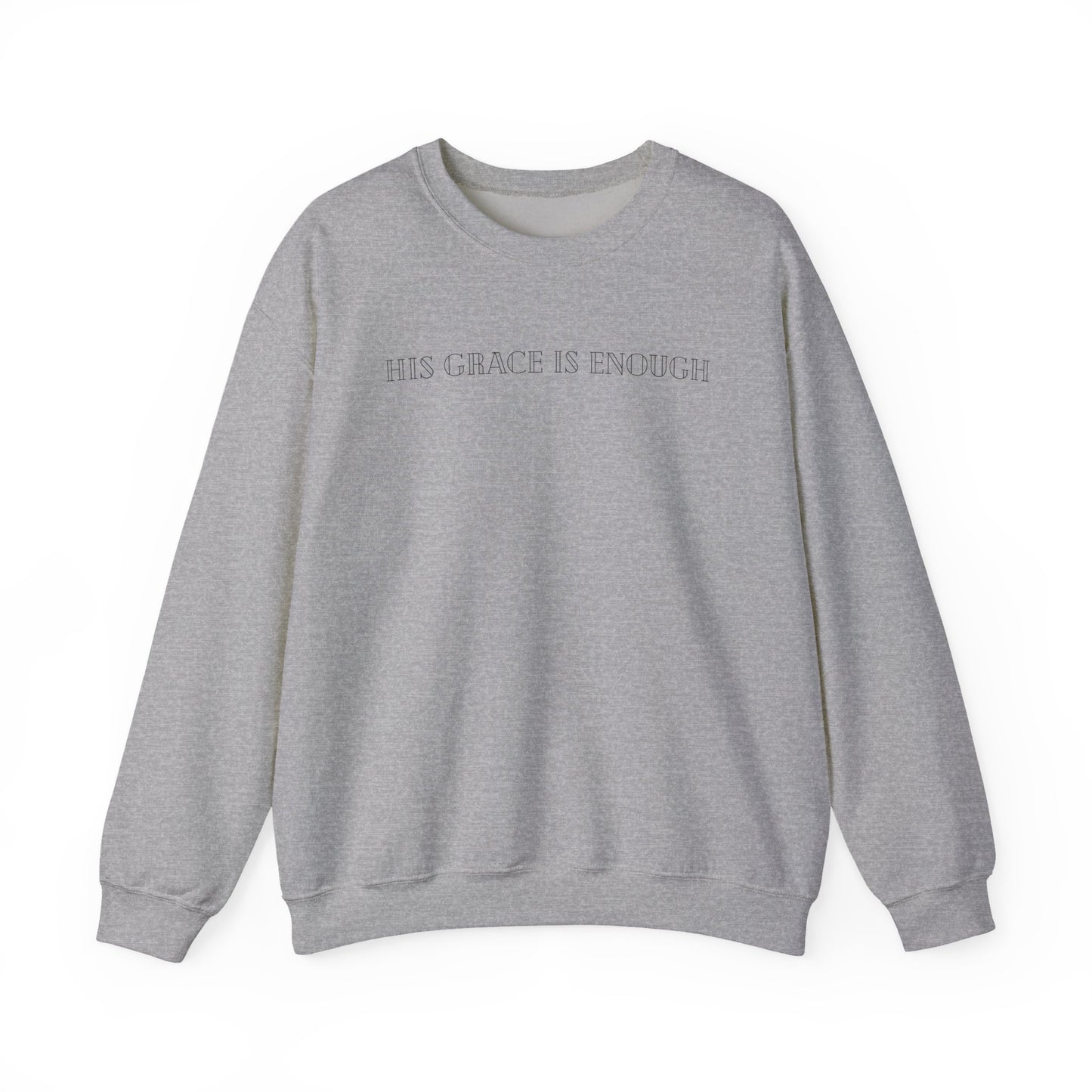 His Grace Is Enough Christian Sweatshirt – Faith Based Crewneck – Minimalist Bible Verse Sweatshirt – Christian Gift for Women