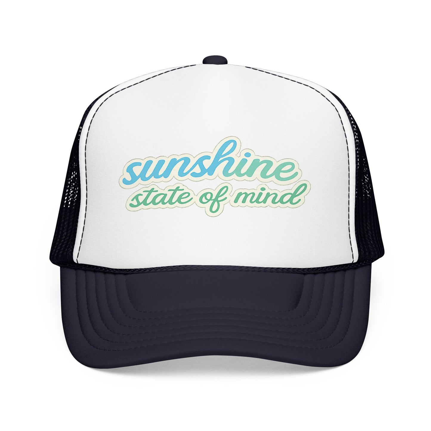 Sunshine State of Mind Trucker Hat | Retro Summer Vibes Hat | Cute Beachy Aesthetic Cap | Trendy Boutique Mesh Snapback