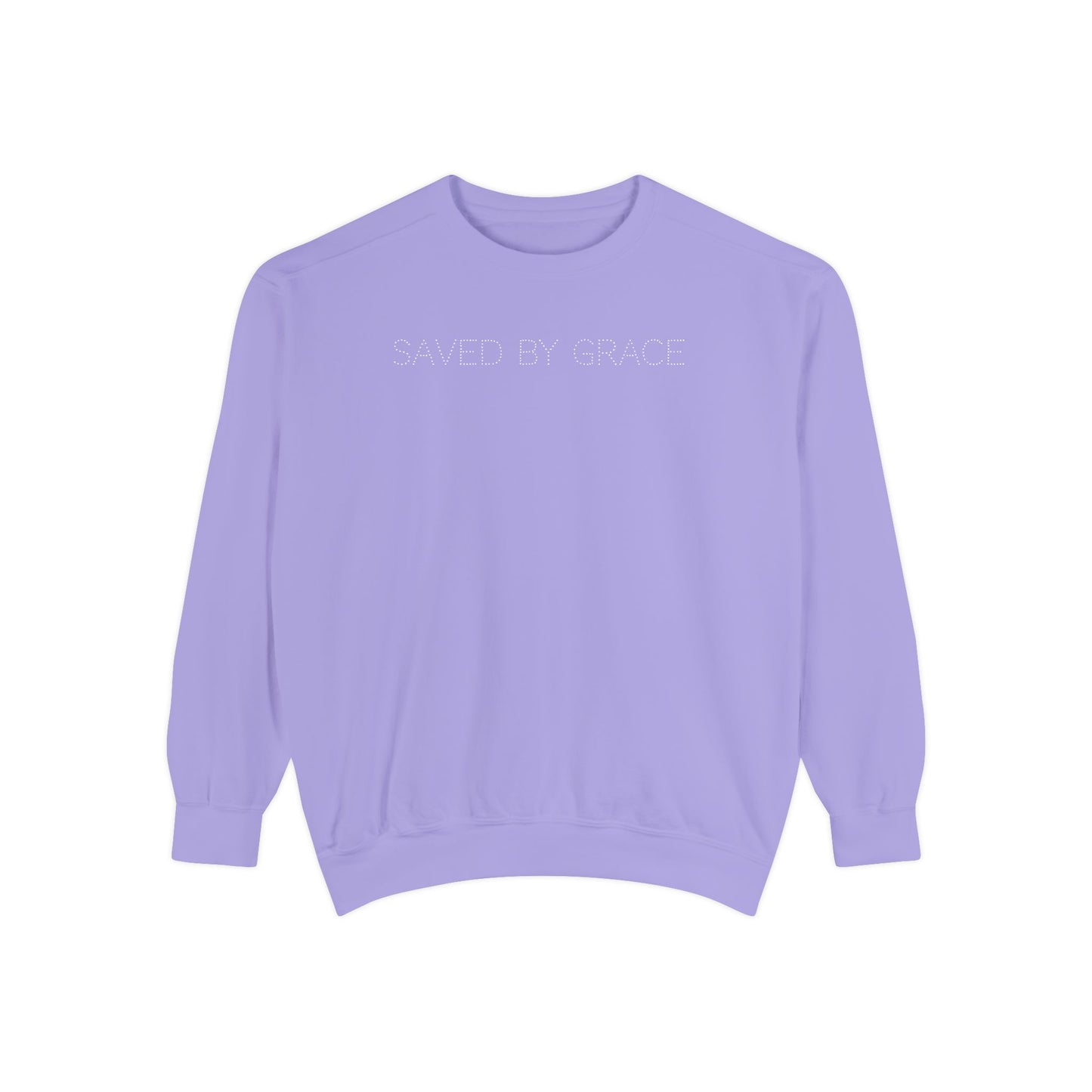 Saved By Grace Christian Sweatshirt | Faith Based Crewneck | Inspirational Christian Apparel | Religious Sweatshirt | Bible Believer Clothing