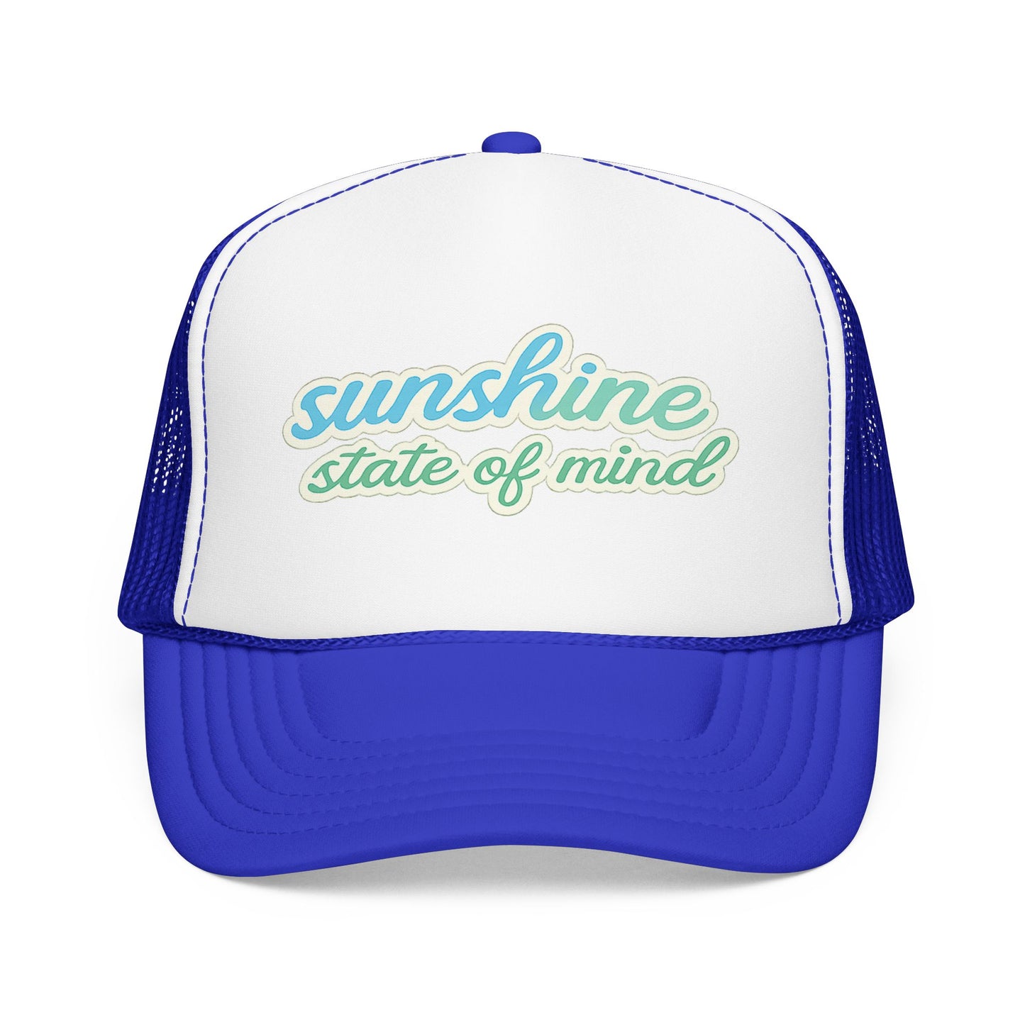 Sunshine State of Mind Trucker Hat | Retro Summer Vibes Hat | Cute Beachy Aesthetic Cap | Trendy Boutique Mesh Snapback