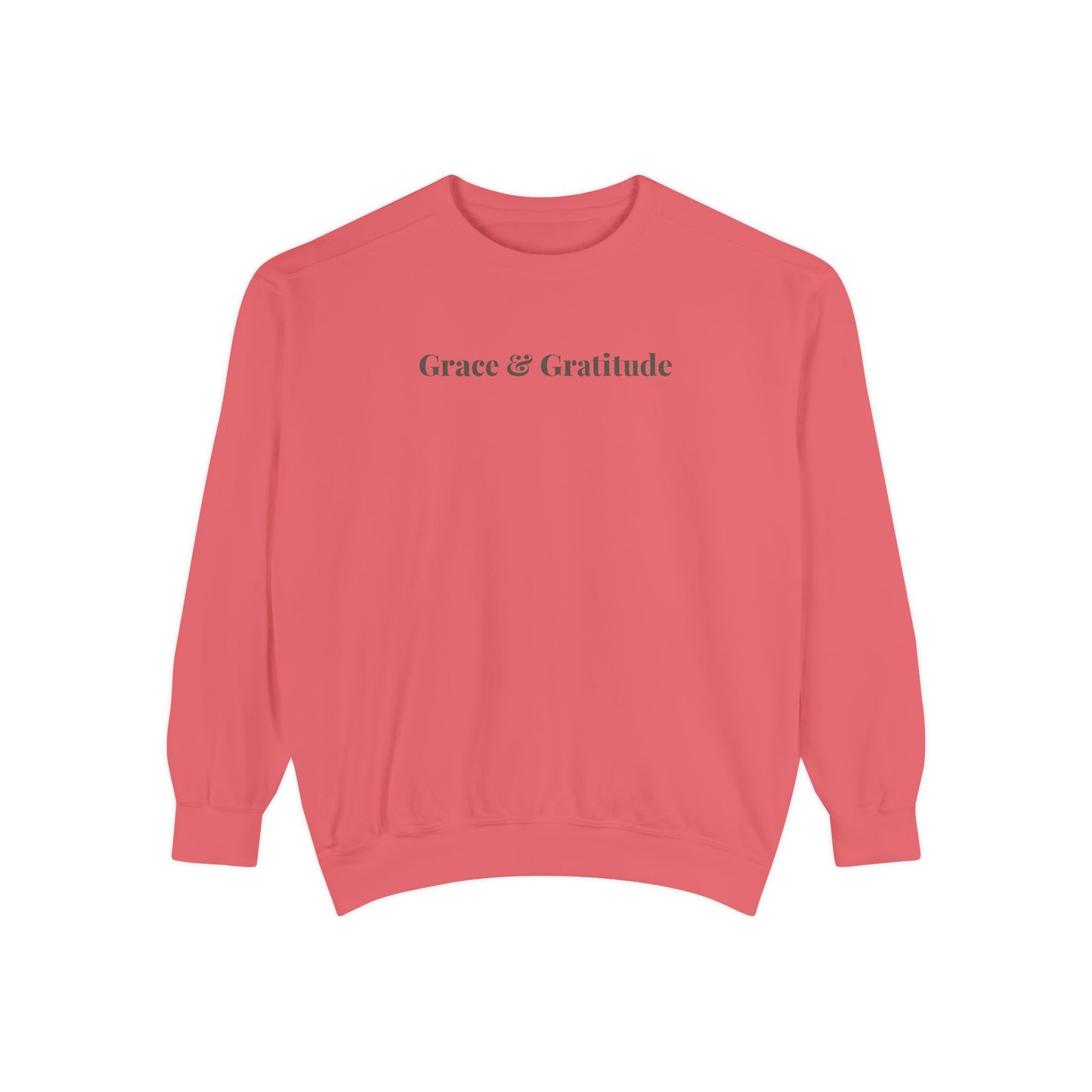 Grace & Gratitude Comfort Colors Sweatshirt | Christian Sweatshirt | Faith Based Crewneck | Inspirational Christian Apparel | Gratitude Aesthetic Sweatshirt