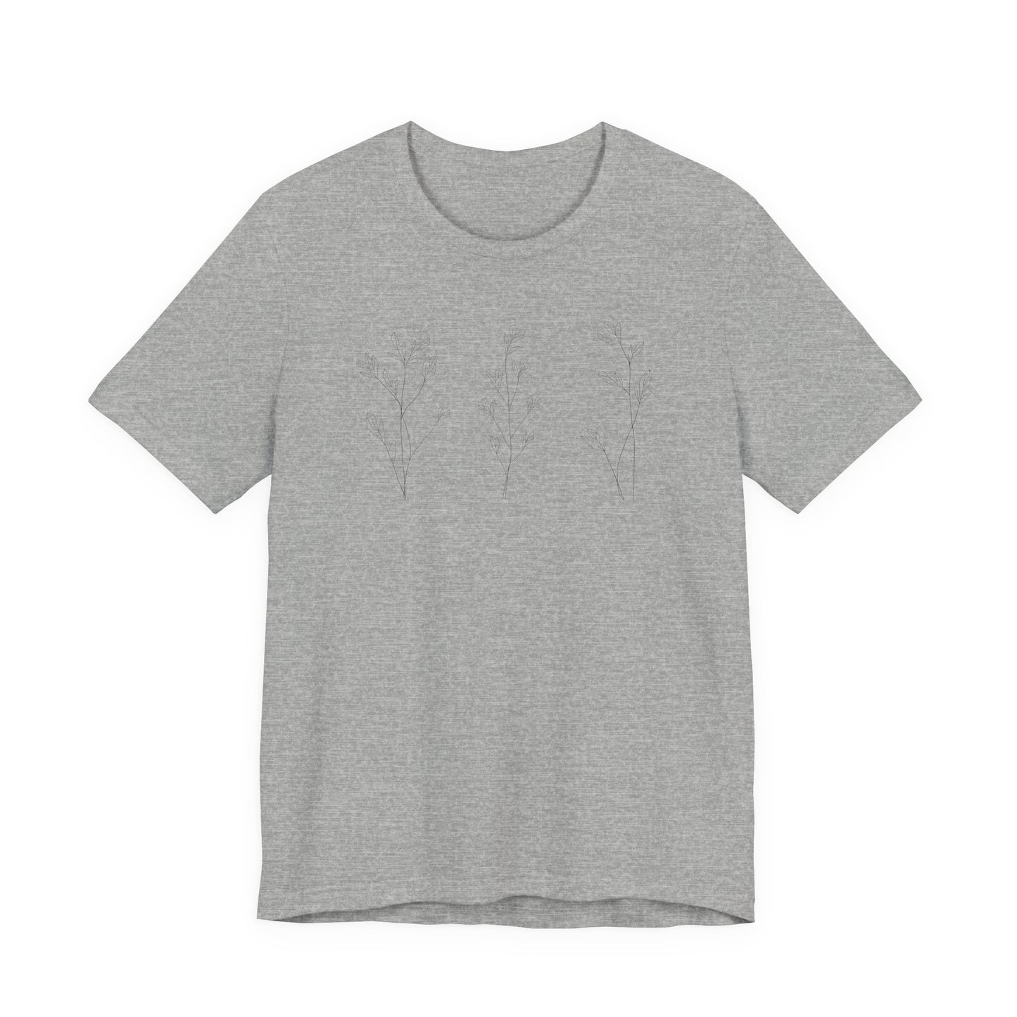 Minimal Floral Lavender T-Shirt | Soft Aesthetic Flower Tee | Cute Spring Graphic Shirt | Feminine Everyday Basic | Gift for Her