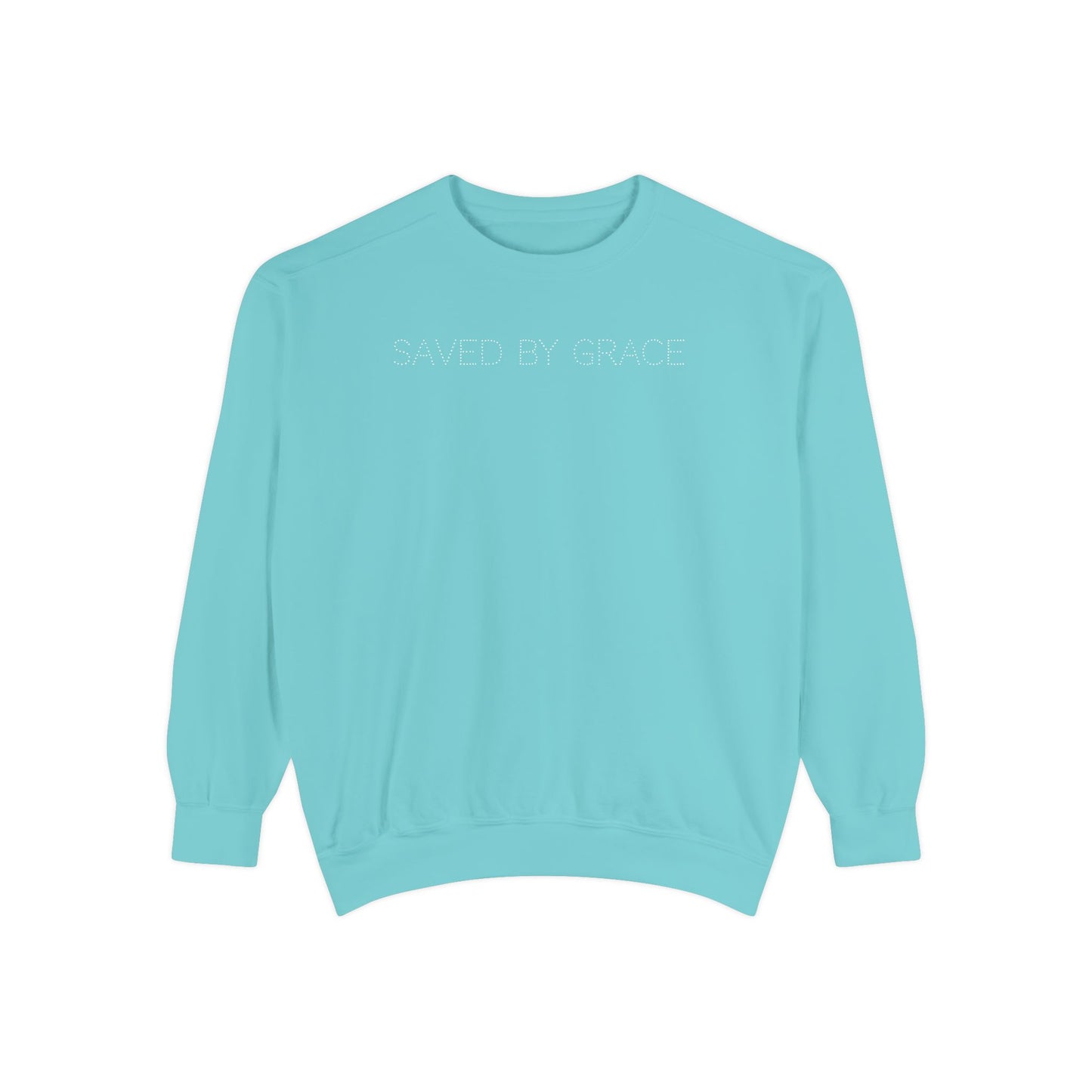 Saved By Grace Christian Sweatshirt | Faith Based Crewneck | Inspirational Christian Apparel | Religious Sweatshirt | Bible Believer Clothing