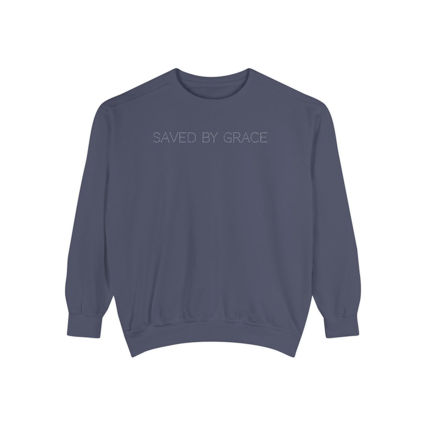 Saved By Grace Christian Sweatshirt | Faith Based Crewneck | Inspirational Christian Apparel | Religious Sweatshirt | Bible Believer Clothing