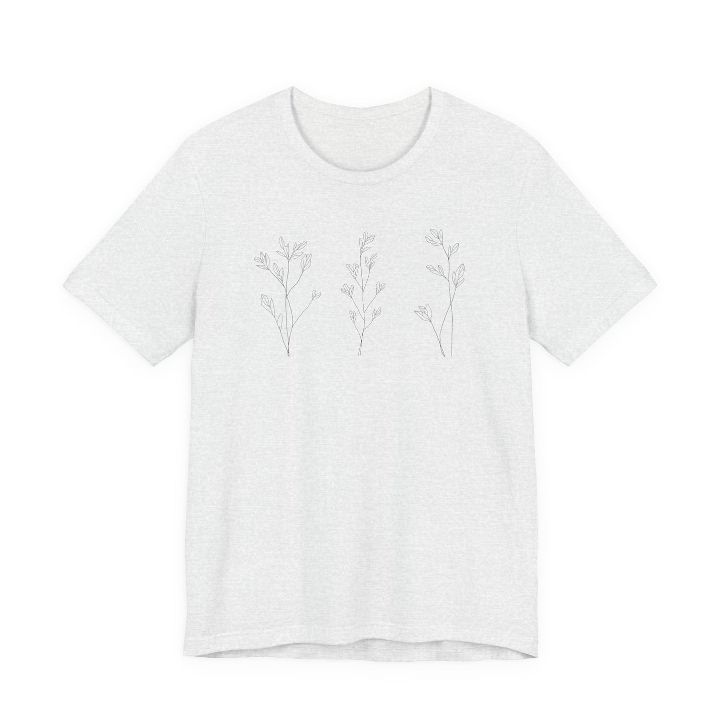 Minimal Floral Lavender T-Shirt | Soft Aesthetic Flower Tee | Cute Spring Graphic Shirt | Feminine Everyday Basic | Gift for Her