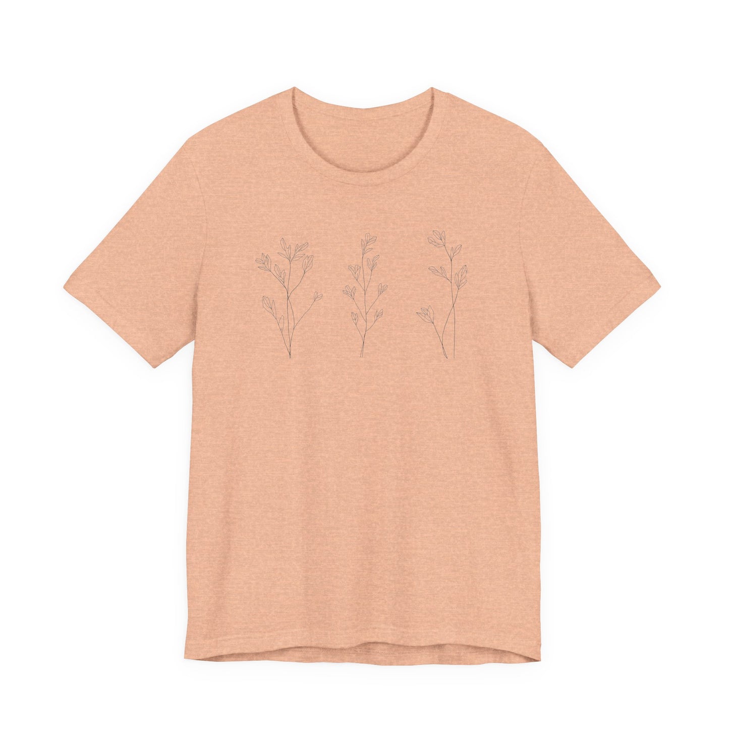 Minimal Floral Lavender T-Shirt | Soft Aesthetic Flower Tee | Cute Spring Graphic Shirt | Feminine Everyday Basic | Gift for Her