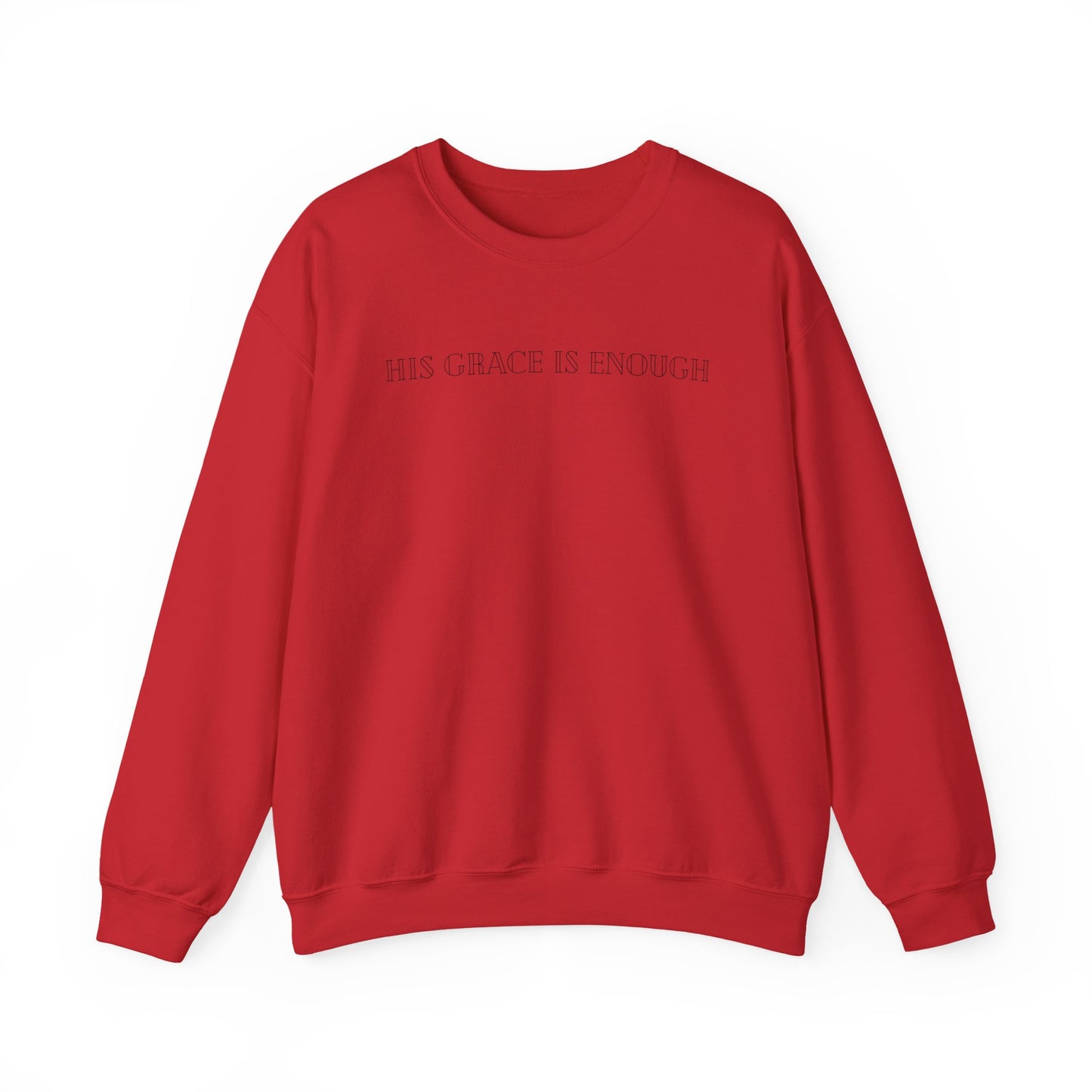 His Grace Is Enough Christian Sweatshirt – Faith Based Crewneck – Minimalist Bible Verse Sweatshirt – Christian Gift for Women