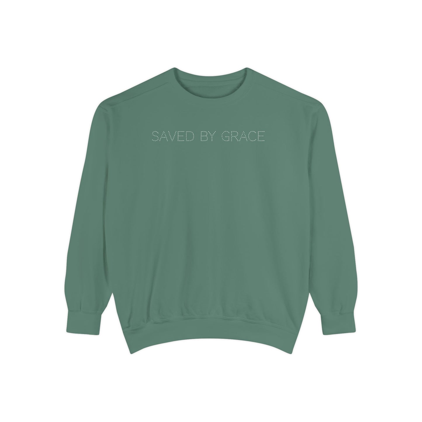 Saved By Grace Christian Sweatshirt | Faith Based Crewneck | Inspirational Christian Apparel | Religious Sweatshirt | Bible Believer Clothing