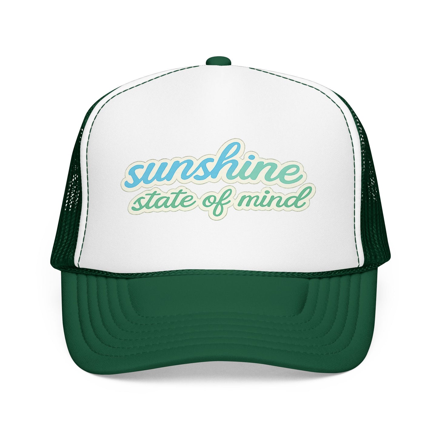 Sunshine State of Mind Trucker Hat | Retro Summer Vibes Hat | Cute Beachy Aesthetic Cap | Trendy Boutique Mesh Snapback