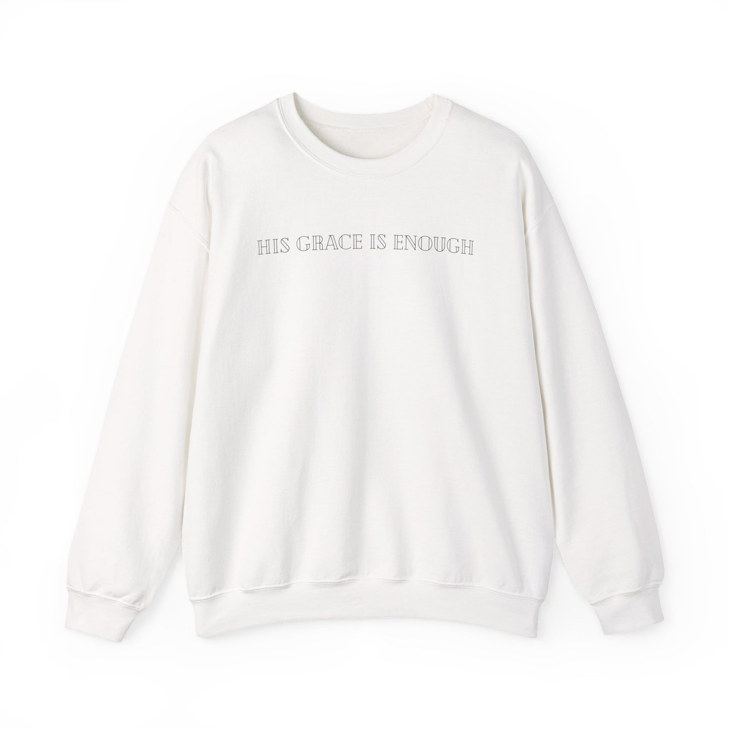 His Grace Is Enough Christian Sweatshirt – Faith Based Crewneck – Minimalist Bible Verse Sweatshirt – Christian Gift for Women