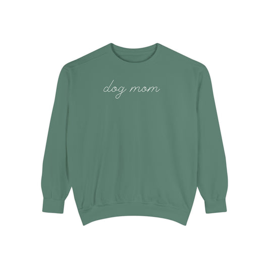 Comfort Colors Dog Mom Sweatshirt | Cute Dog Lover Crewneck | Minimalist Dog Mom Gift | Cozy Puppy Lover Sweatshirt | Pet Mom Aesthetic Pullover